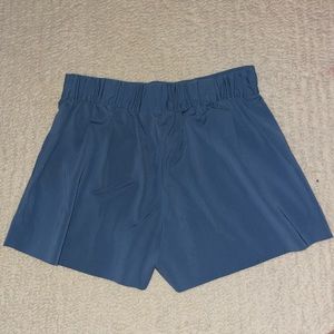 XS Crepe Pleated Blue Shorts